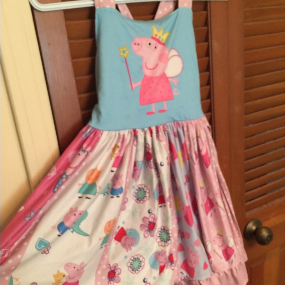 Boutique Peppa Pig Dress NWOT 7/8